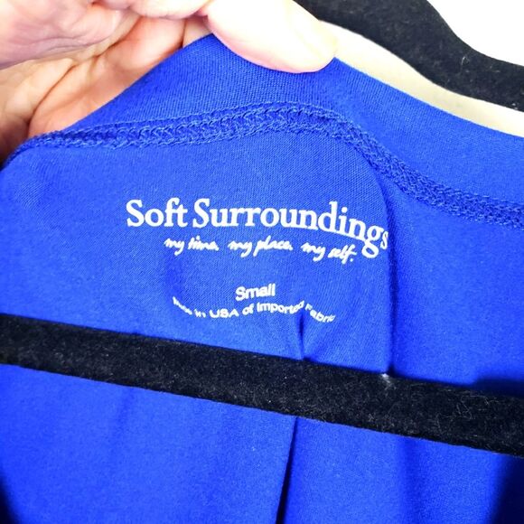 Women's Royal Blue Soft Surroundings Drawstring Short Dress Size Small - Picture 10 of 11